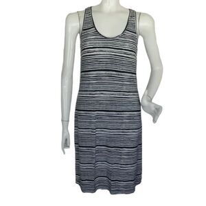 TOMMY BAHAMA Tank Dress, S, Black/White Stripes, Jersey, Unlined, Sleeveless